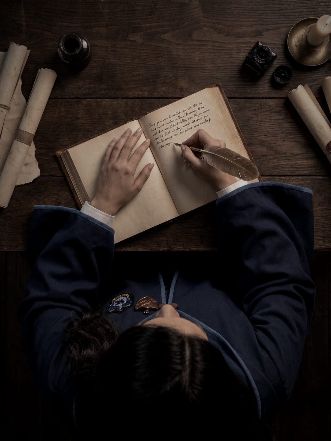 A sealed letter lowered into the pensieve